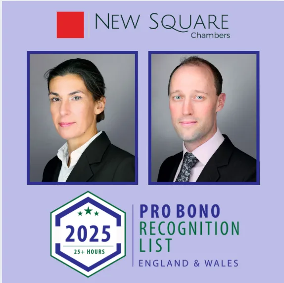 Amy Berry and Aidan Briggs listed in Pro Bono Recognition List