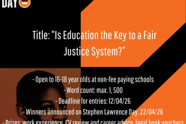 Stephen Lawrence Day Essay Competition 2026