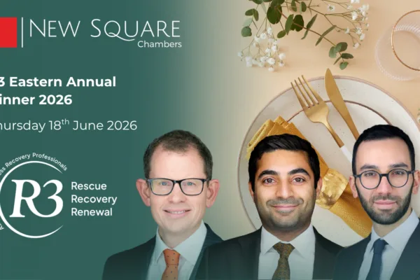 New Square Chambers are Attending and Sponsoring The R3 Eastern Annual Dinner 2026
